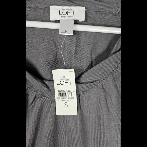 LOFT 3/4 Sleeve Knit Sweater - Gray Size S NWT - Picture 2 of 4